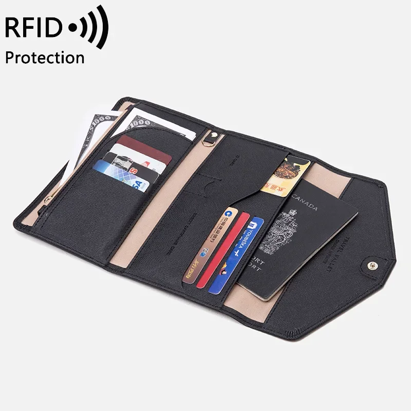 2023 New Multi-functional RFID Blocking Waterproof Durable PU Leather Wallet, Large Capacity Zipper Wallets for Men Holds 1-14 Cards, Soft Slim