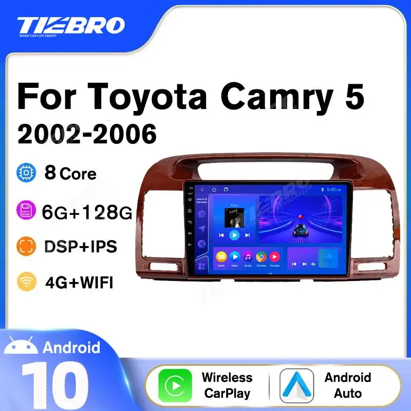

Автомагнитола 2 DIN для Toyota Camry 5 2002-2006 Android 10,0 стерео приемник GPS-навигация Автомагнитола DSP головное устройство № 2 DIN DVD