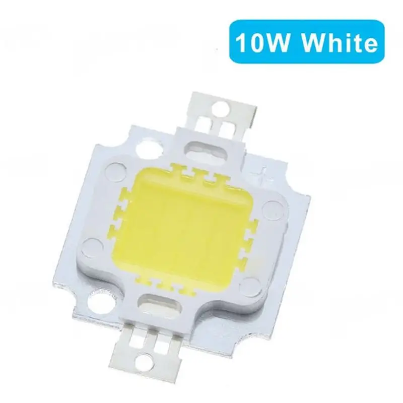 AWAH 10개 10W LED 칩 전구 10W LED 램프 조명 화이트 고출력 투광등용