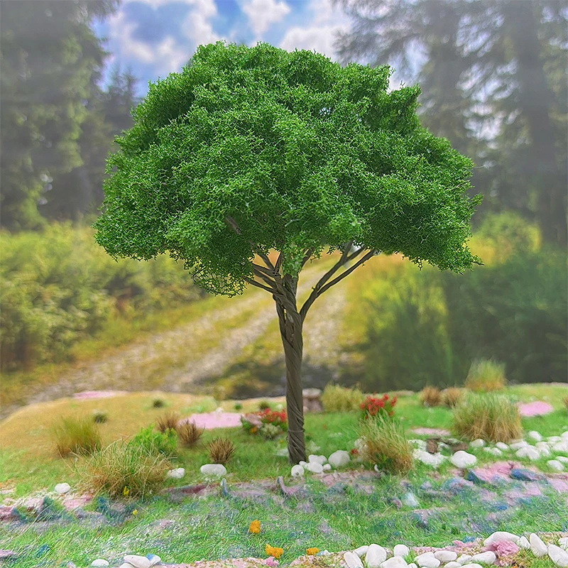 10/15cm 높이 모래 테이블 미니어처 시뮬레이션 풍경 나무 모형 중루 공원 경관 지역 마이크로 풍경 재료 와이어 나무