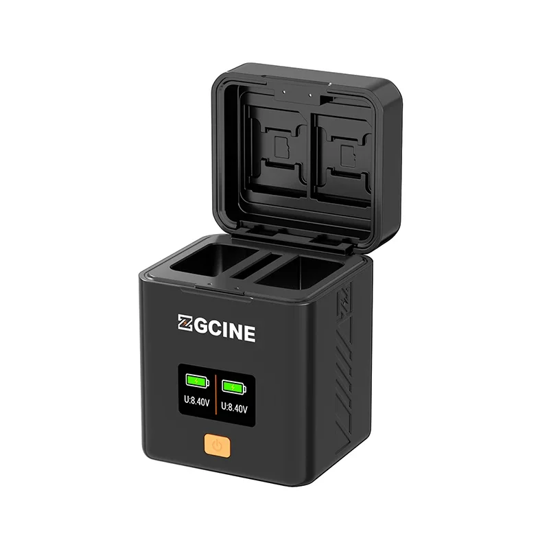 Compact Camera Battery Charging Case (Batteries Not Included)