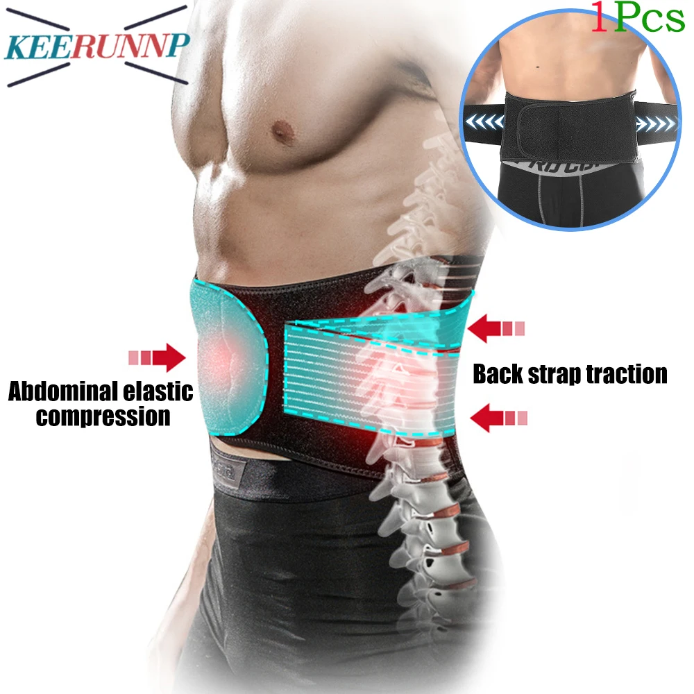 

1Pcs Lumbar Back Brace Belt for Men Women Lower Back Pain,Waist Trainer Support Belt for Scoliosis,Herniated Disc,Sciatica,Sport