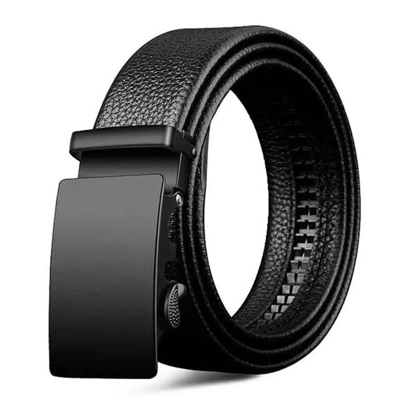 Men Belts Metal Automatic Buckle Brand High Quality Leather Belts for Famous Luxury Work Business Strap cinto  couro masculino