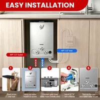 Chauffe-eau au gaz SIHAO LPG 6L 8L 10L 12L 16L 18L, chauffe-eau sans réservoir en acier inoxydable, chaudière pour le camping en plein air 2