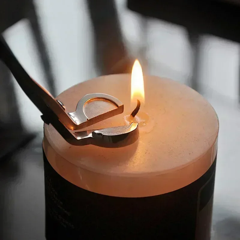 Durable Stainless Steel Candle Wick Trimmer Oil Lamp Trim scissor tijera tesoura Cutter Snuffer Tool Hook ClipperArticle number