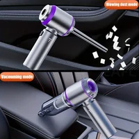 Aspirateur de voiture amélioré, puissant aspiration humide/sèche de 6000mAh, 70db, faible bruit, charge de Type C pour le nettoyage de la maison/voiture, souffleur Portable 6