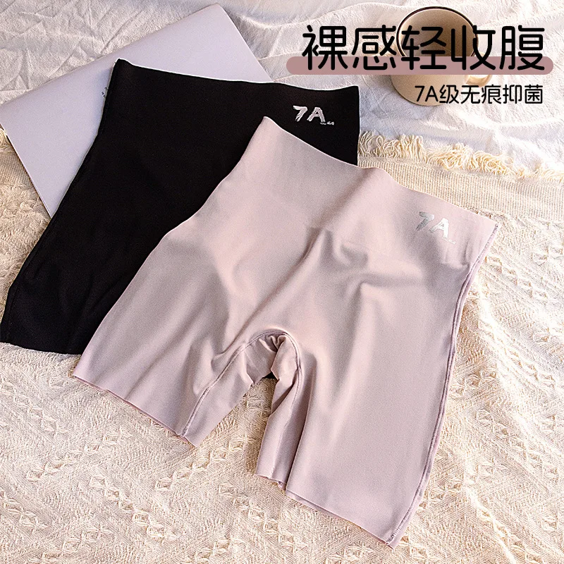 Women Seamless Shorts Summer Underwear for Adult Anti-light Lady Safety Short High Waist Belly Leggings