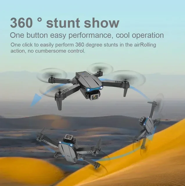 New E99Pro RC Drone 4K Professinal With Wide Angle Dual HD Camera Foldable RC Helicopter 5G WIFI FPV Height Hold Apron Sell 4