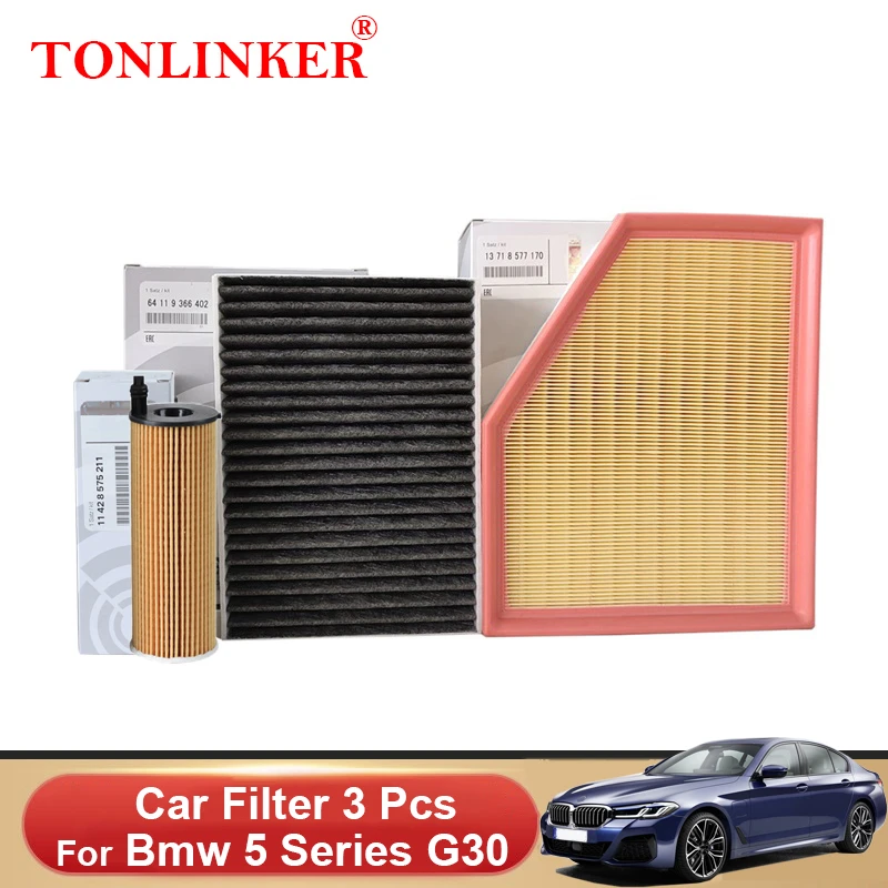 Tonlinker Air Filter Cabin Filter Oil Filter For Bmw 5 Series G30 520i