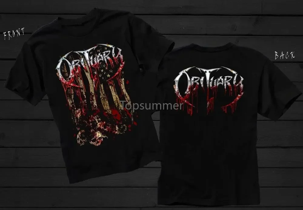 

Custom T Shirts Online Premium Crew Neck Short Sleeve Obituary American Death Metal Band T-Shirt Sizes:S To 3Xl Mens Tee Shirts