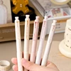 5pcs Retractable Erasable Pens, 0.5mm Black/Blue Ink Erasable Gel Pens, Quick Dry Erasable Erasable Pens and Rubber, Student Sch 2