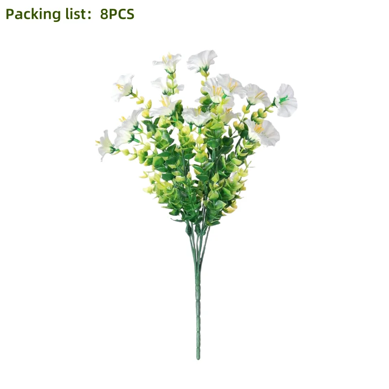 Set of 8 UV-Protected Artificial Flowers for Indoor & Outdoor Decor