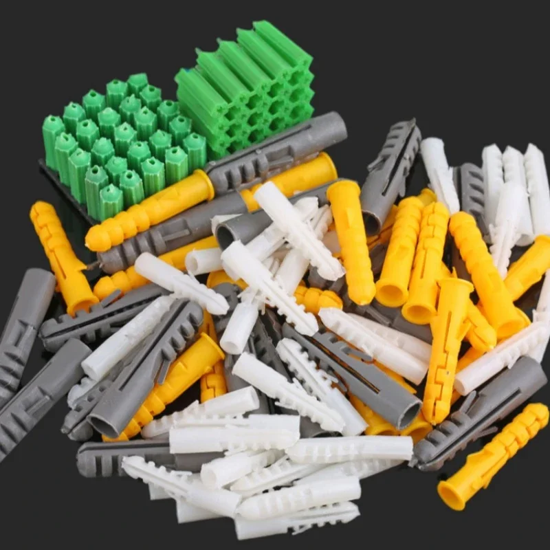 Ancoraggio Di Espansione In Plastica, 10 Pz 8x100mm Tubo Di Espansione In Plastica Colonna Ancoraggio In Cemento Tappo A Muro Telaio Fissaggi Tubo Con Viti Grigio - Foto 11