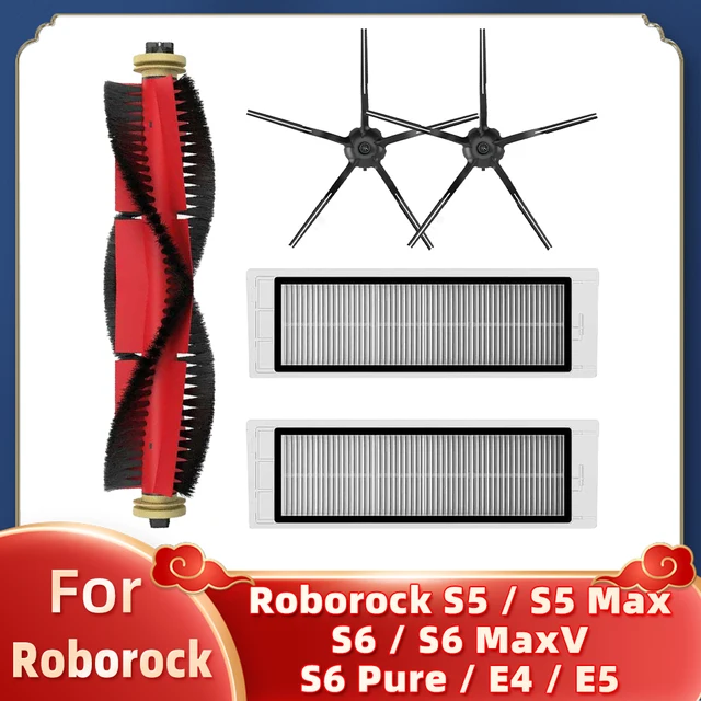 For Xiaomi Mi Robot Vacuum Cleaner 1 / 1S SDJQR01RR SDJQR02RR SDJQR03RR Roborock S502-00 S5 Max S6 Main Side Brush Hepa Filter Set I