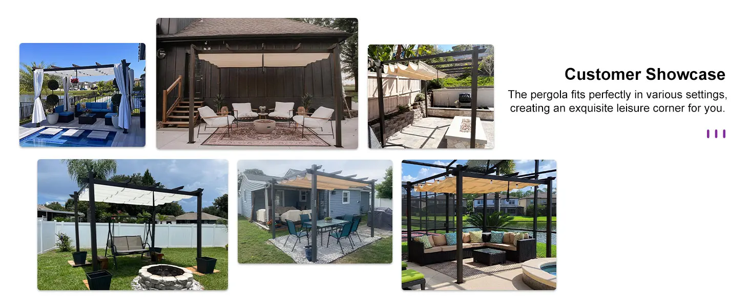 purple leaf pergola retractable white pergolas aluminum frame with waterproof canopy 10 x 12