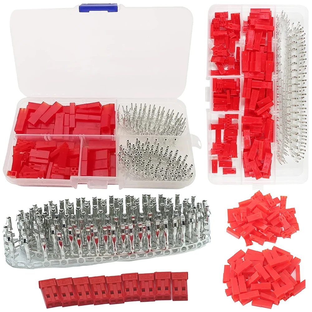JST SYP 크림프 터미널 커넥터 키트, 수 암 하우징 커넥터, 2 핀 2.54MM, 300 개, 420 개
