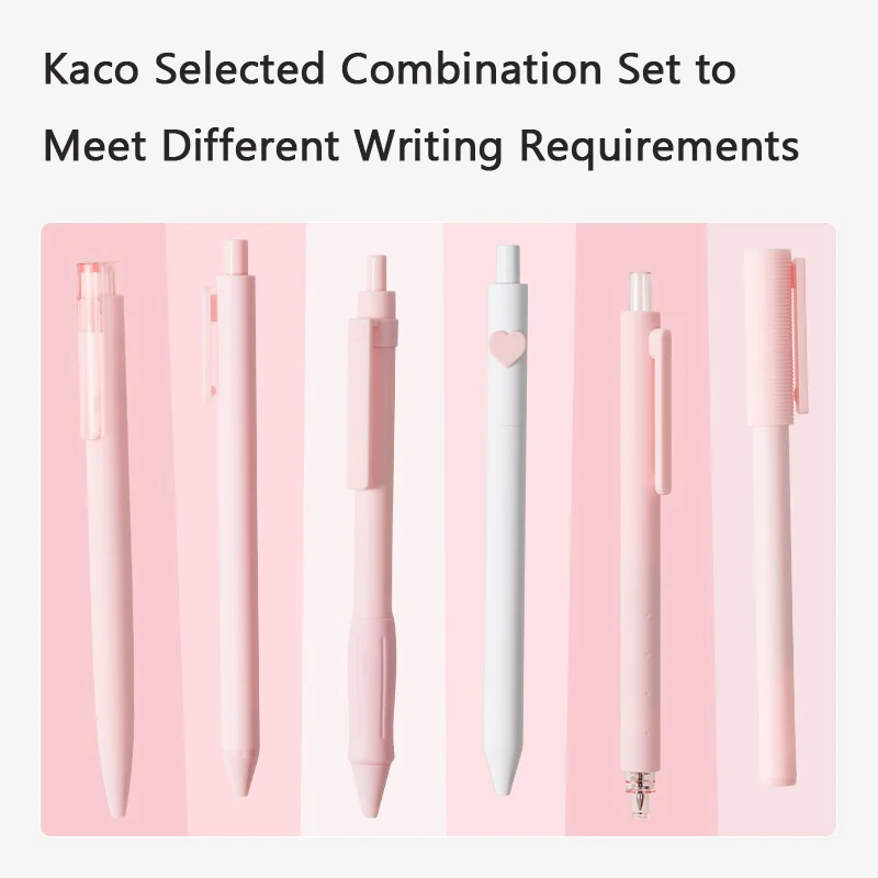 KACO Gel Pens Set 5/6pcs 0.5mm Black Ink, Retractable Signature Pen Aesthetic Stationery for Teachers Students Office Staff Gift 3
