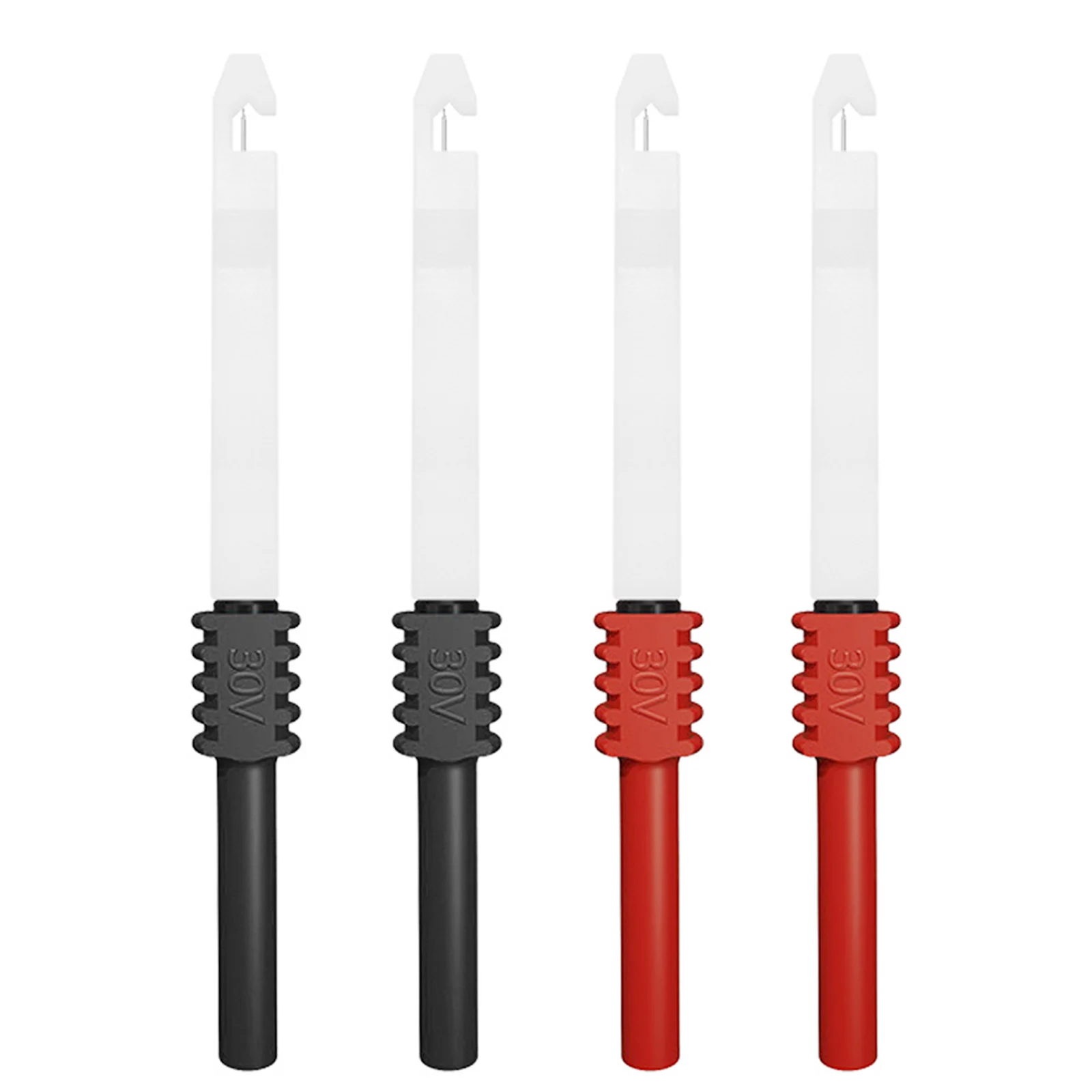 30V Car Multimeter Test Probe Pins Stainless Steel Insulation Wire Piercing Needle Tip for Socket Plug