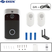 Eken V5 Smart Ip Video Intercom Wifi Telefoon Deurbel Wifi Deurbel Camera Voor Appartementen Ir Alarm Draadloze Beveiliging Camerae