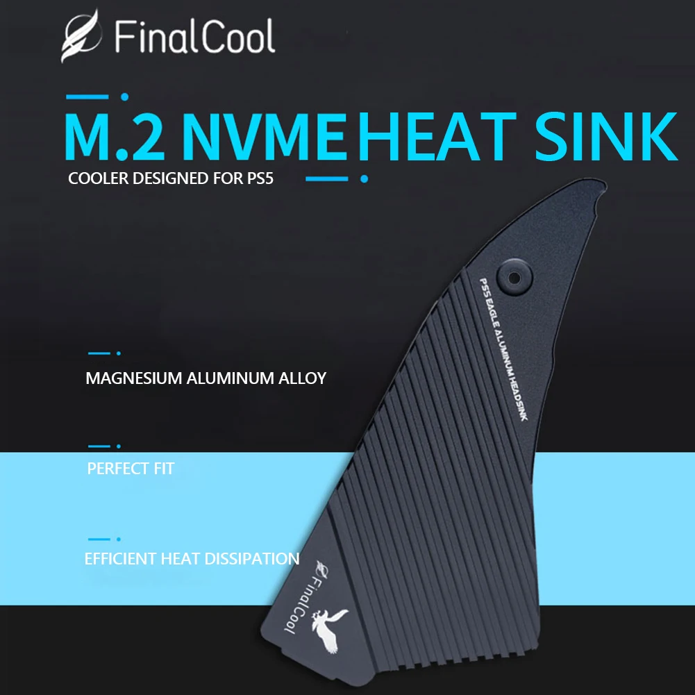 PS5 NVME M.2 SSD 방열판 PS5 게임 콘솔 용 두꺼운 냉각 금속 시트 열 패드 M2 2280, 솔리드 스테이트 드라이브 라디에이터
