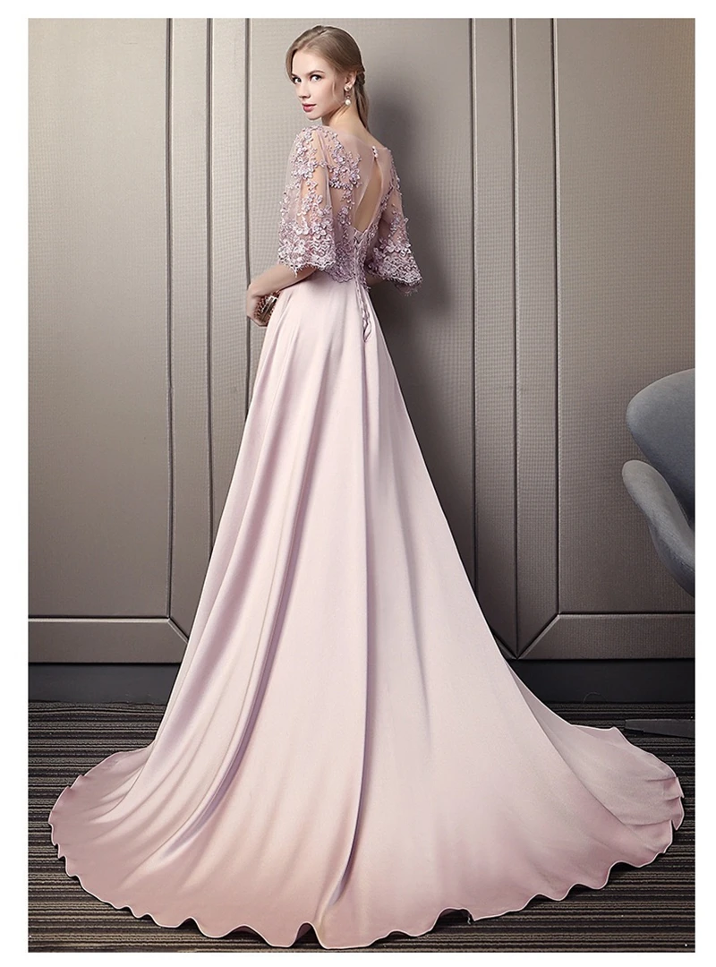 Elegant Dresses Pink Mother of The Bride Dresses Half Sleeve Lace Weddings Guest | eBay Elegant Dresses Pink Mother of The Bride Dresses Half Sleeve Lace Weddings Guest | eBay