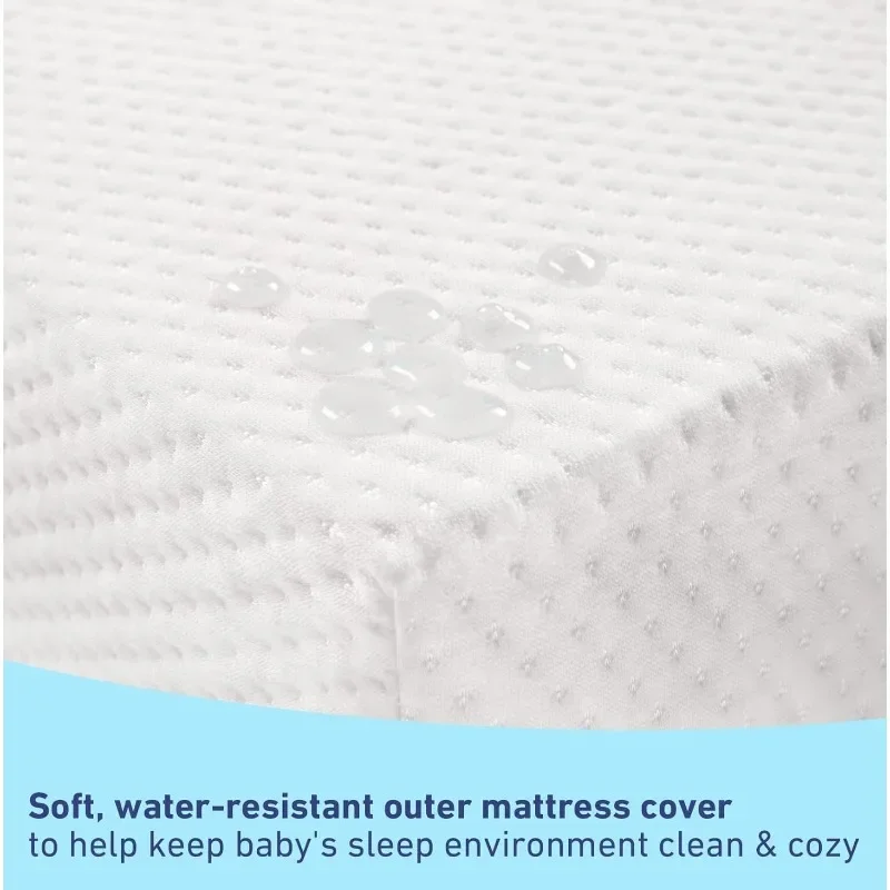 Graco Premium Crib & Toddler Mattress-GREENGUARD & CertiPUR-US Certified, Machine Washable Cover, Waterproof Sleep Surface