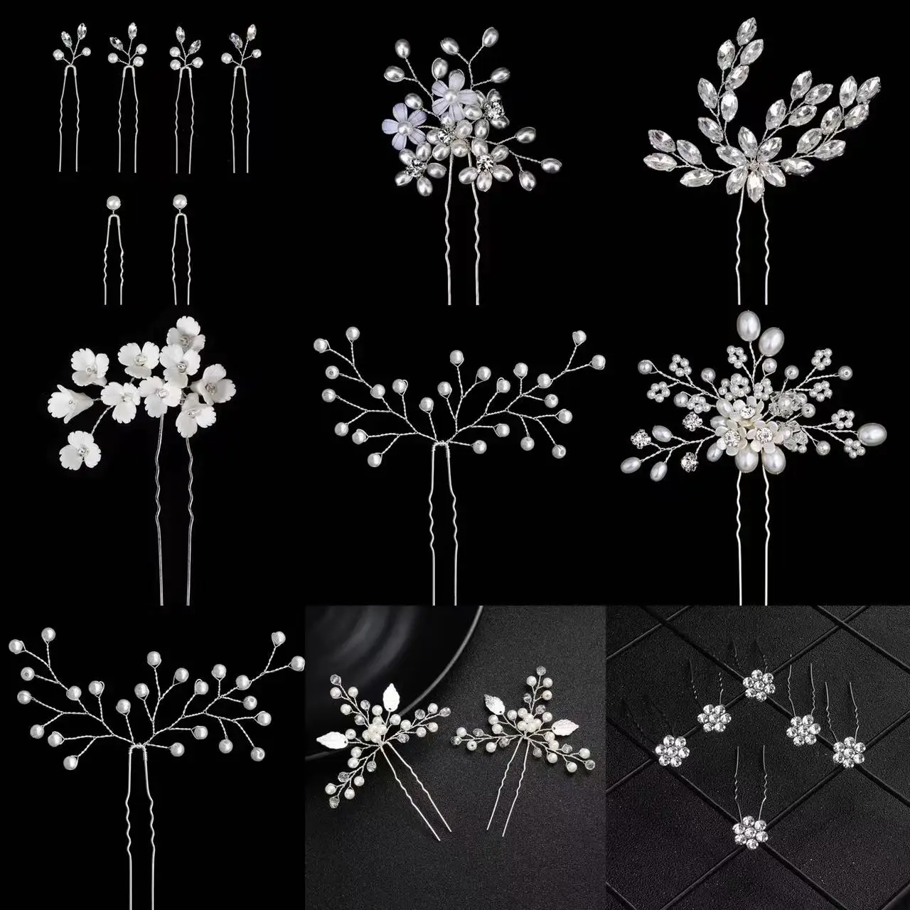 Bridal Hair Accessories Hair Accessories Pearl Rhinestone Hairpins