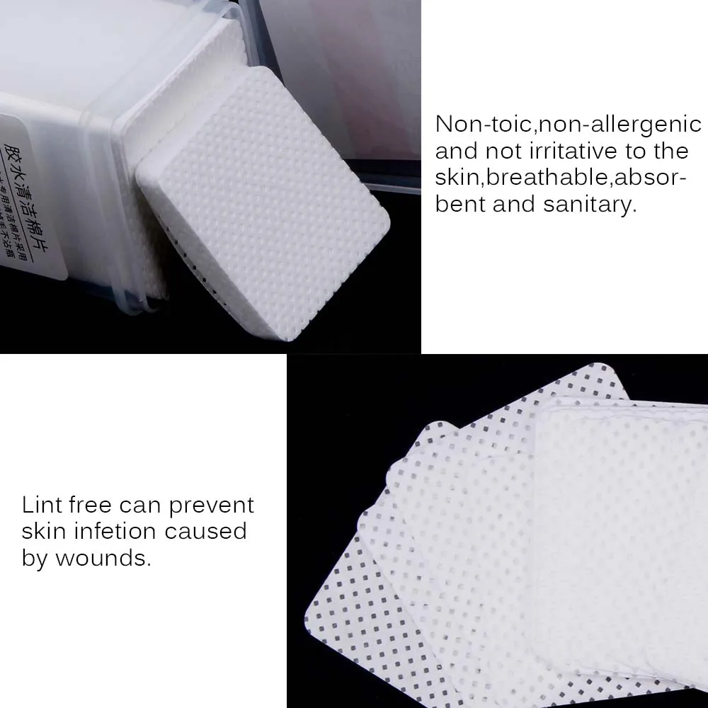 Nail Polish Remover Wipes 200Pcs Lint Free Cotton Pad Absorbent Soft Manicure Tools