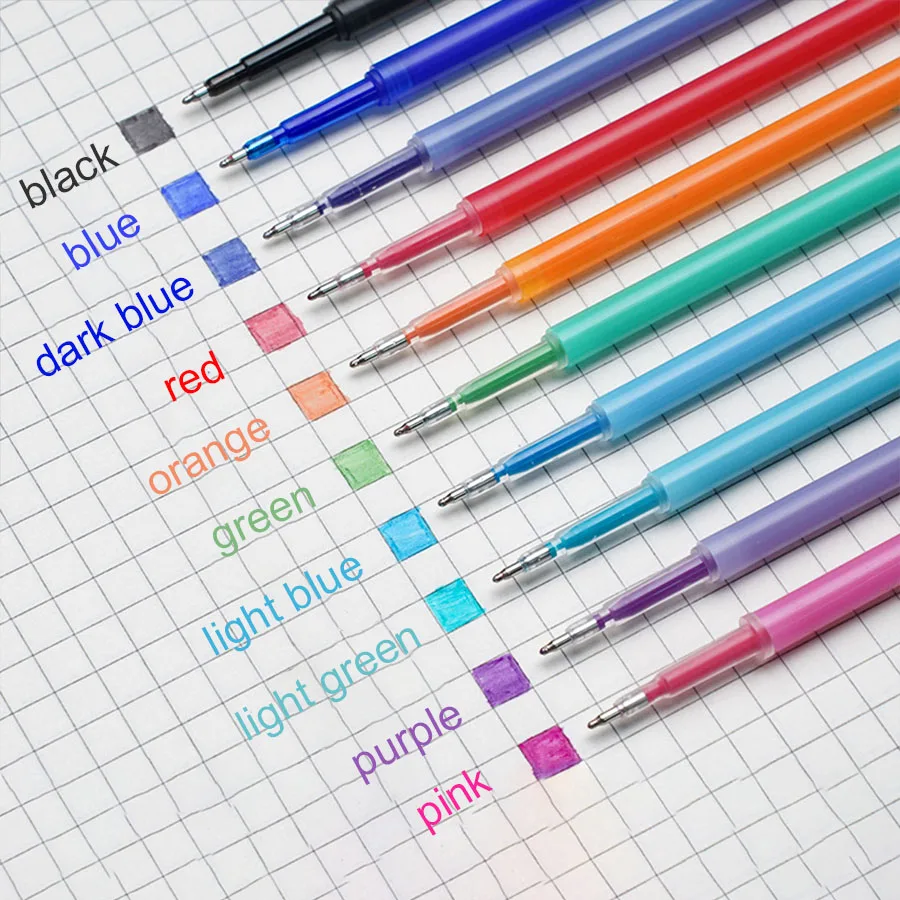 10pcs color Erasable Retractable Ballpoint Pen Set with Refills 0.5mm Extra Fine Point mooth Writing Perfect for School Supplies