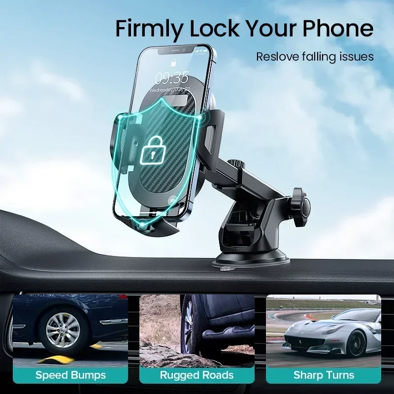 Car Phone Holder Sucker Mount with 360 Degree Rotation