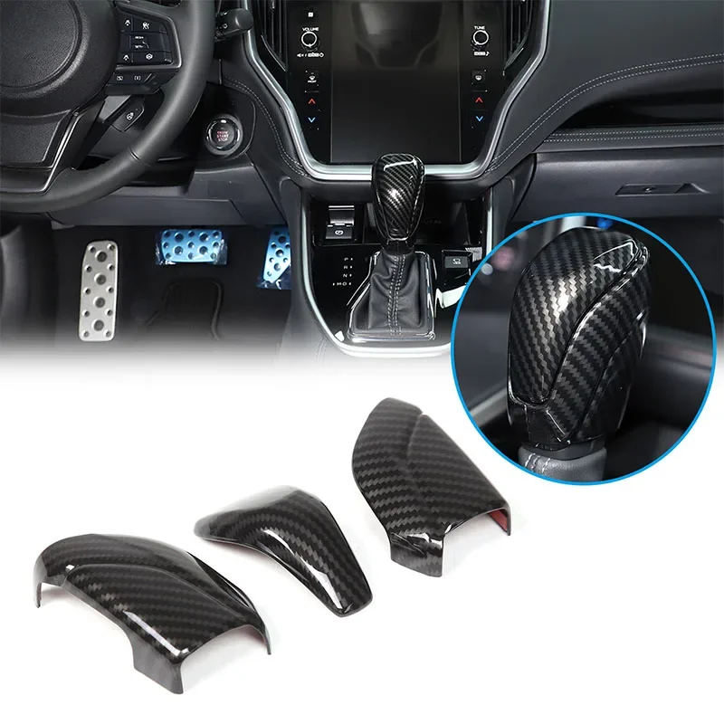 

For Subaru Outback 2022+ Car Central Control Gear Head Decorative Cover Sticker ABS Carbon Fiber Pattern Interior Accessories