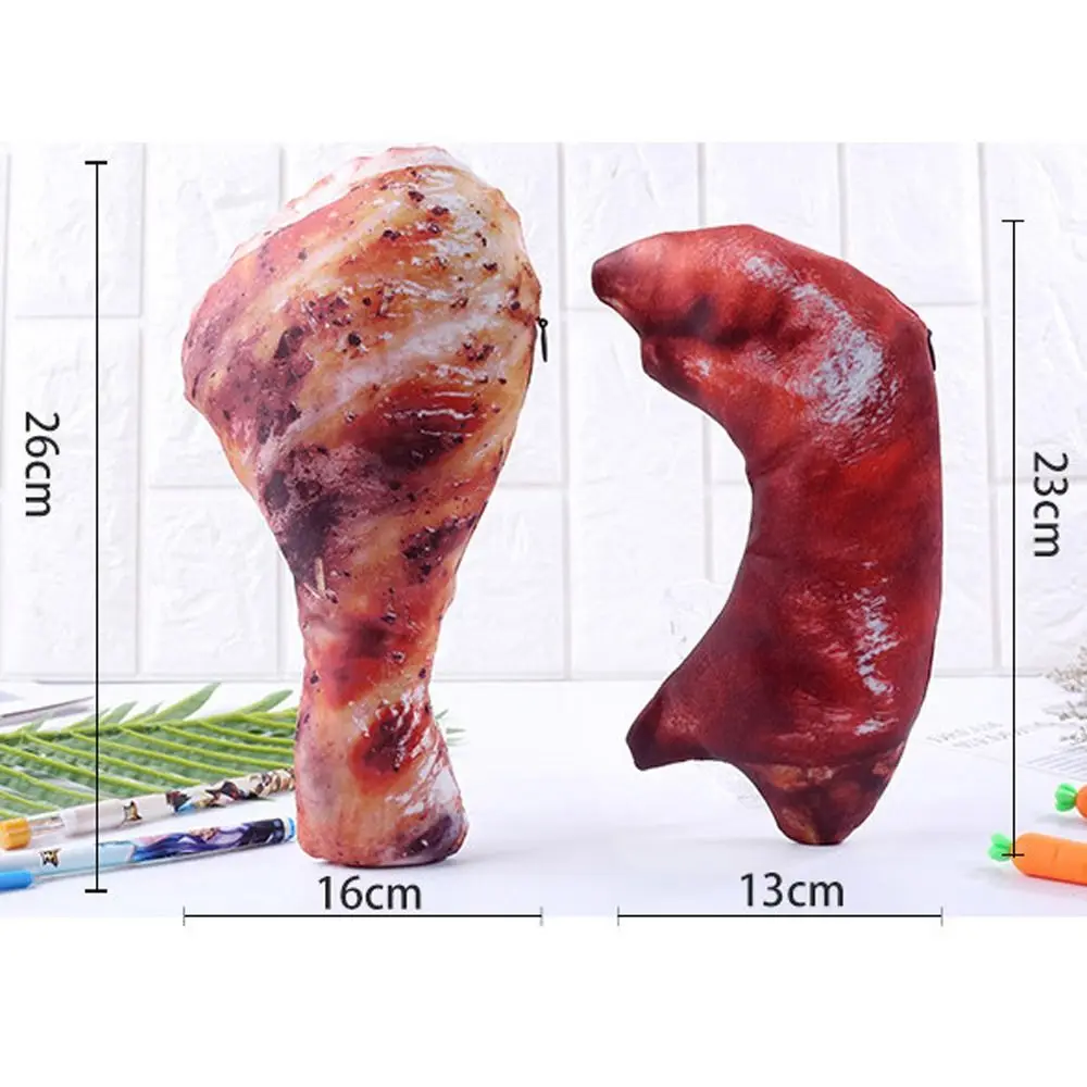 돼지 발바닥 모양 필통, 닭다리 모양 필통, 잉어 모양 필통, 사실적인 물고기 모양 펜 케이스, 지퍼가 달린 문구 가방