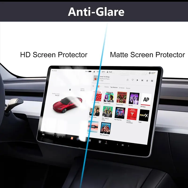 Screen Protective Tempered Glass Film for Tesla Model 3 Highland 2024 Model Y Juniper 2025 Rear Center Control Screen - Image 3