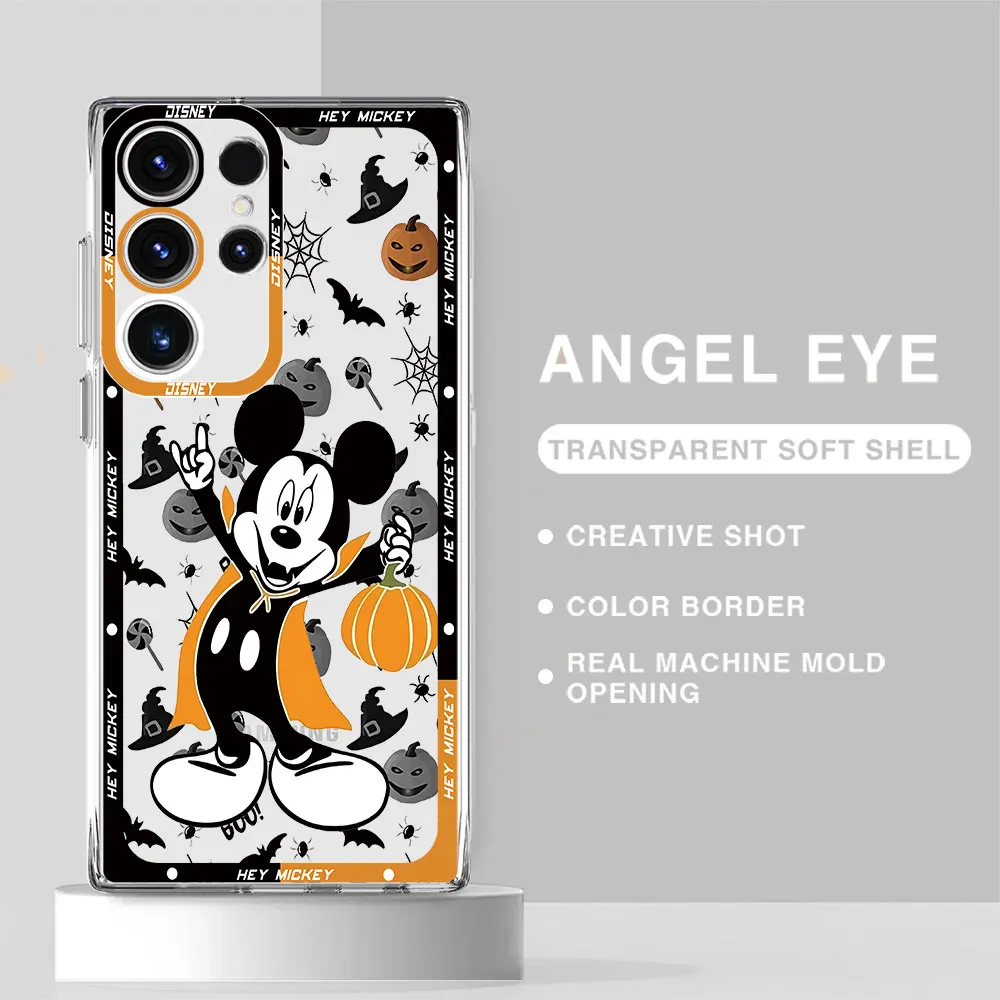 Custodia Per Samsung Galaxy S10 Plus S21 Note 10 Plus S20Fe S22 Ultra S20 Plus Disney Mickey Minnie Halloween Cover Silicone Trasparente