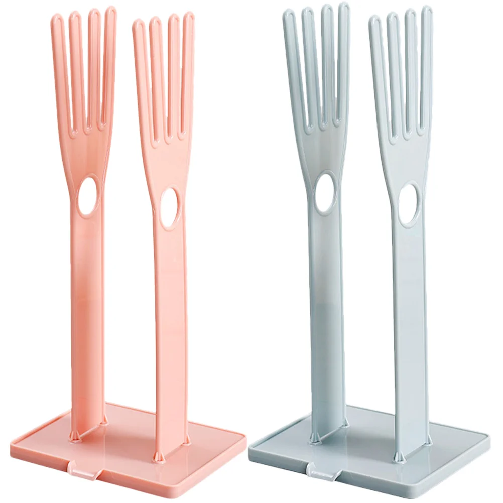 

2pcs Glove Drying Rack Kitchen Sink Stand Towel Reusable Stand Glove Storage Holder Organizer