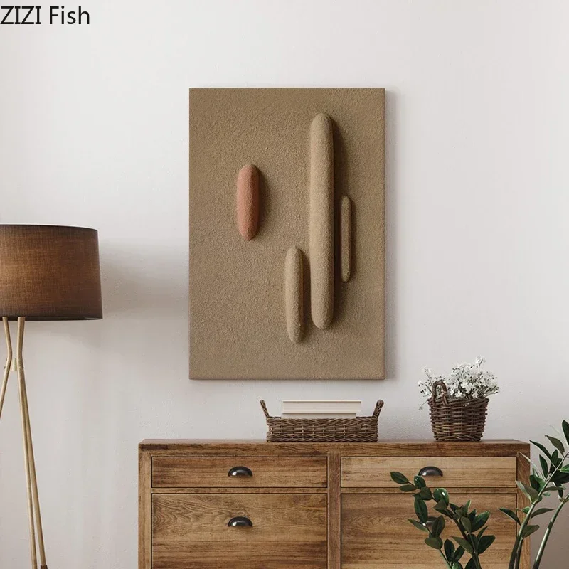 Sandstone Texture Wall Hanging Decorative Paintings Living Room Decoration Background Display Ornaments 3D Relief Wall Picture 5