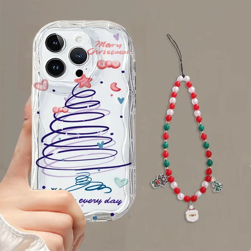 Festive Christmas Charm Lanyard Phone Case