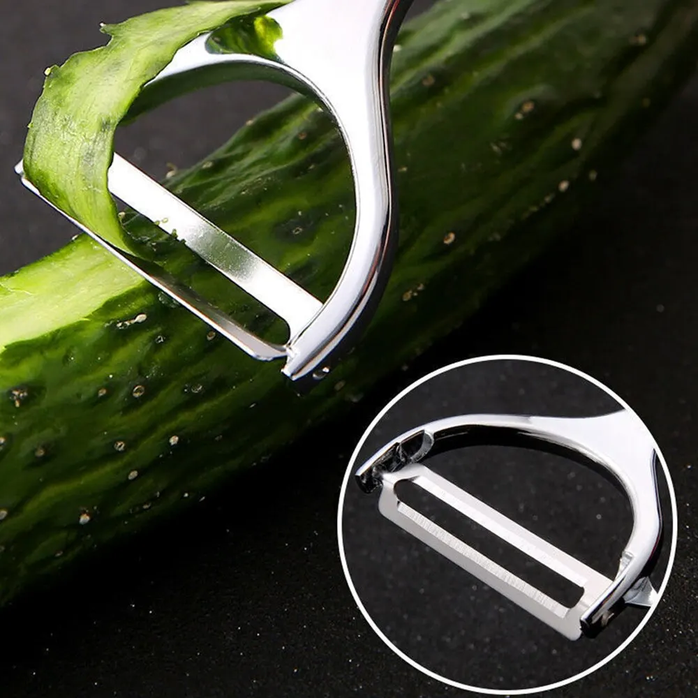 Vegetable Peeler Two-piece Stainless Steel Zinc Alloy Blade Multifunctional Fruits Peeling Knife Household Kitchen Tools