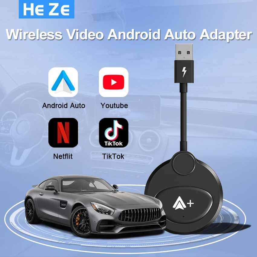 Wireless Video CarPlay Adapter Netflix YouTube Android Auto Cars