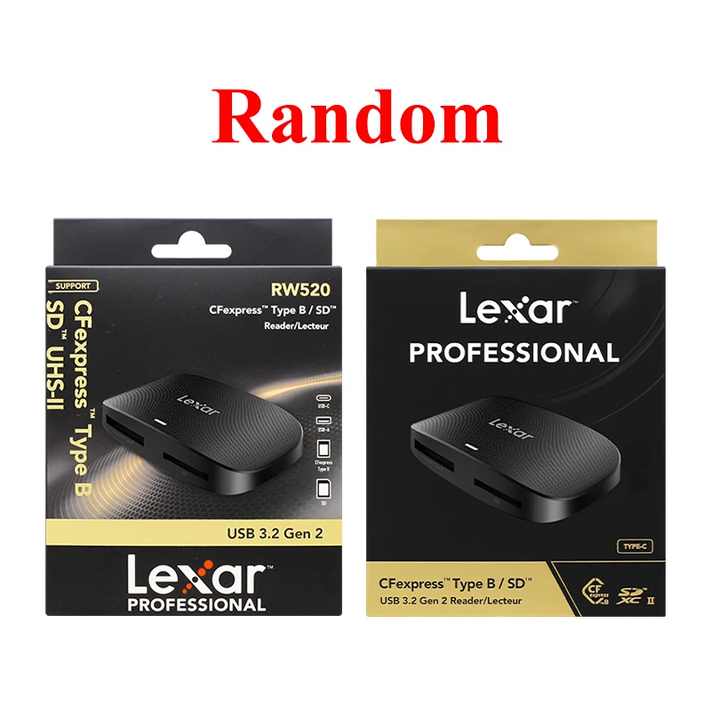 렉사 프로페셔널 CFexpress 타입 B 및 SD 카드 리더 USB 3.2 Gen 2 고속 메모리 카드 RW520 100% 4K