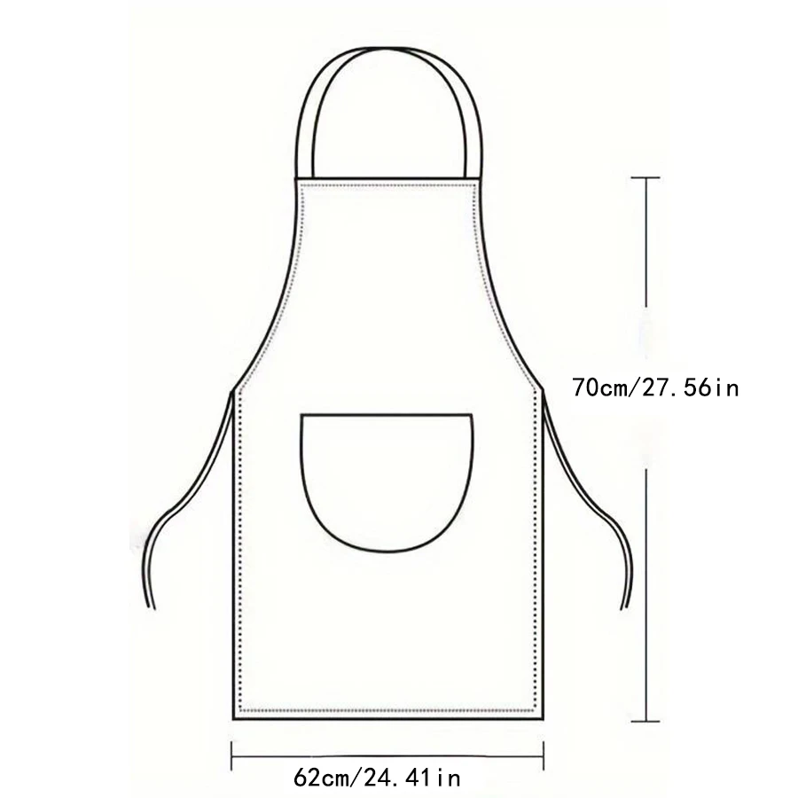 1pc modern minimalist letter COOKING apron with pockets hand wiping cloth kitchen dining room home uniform