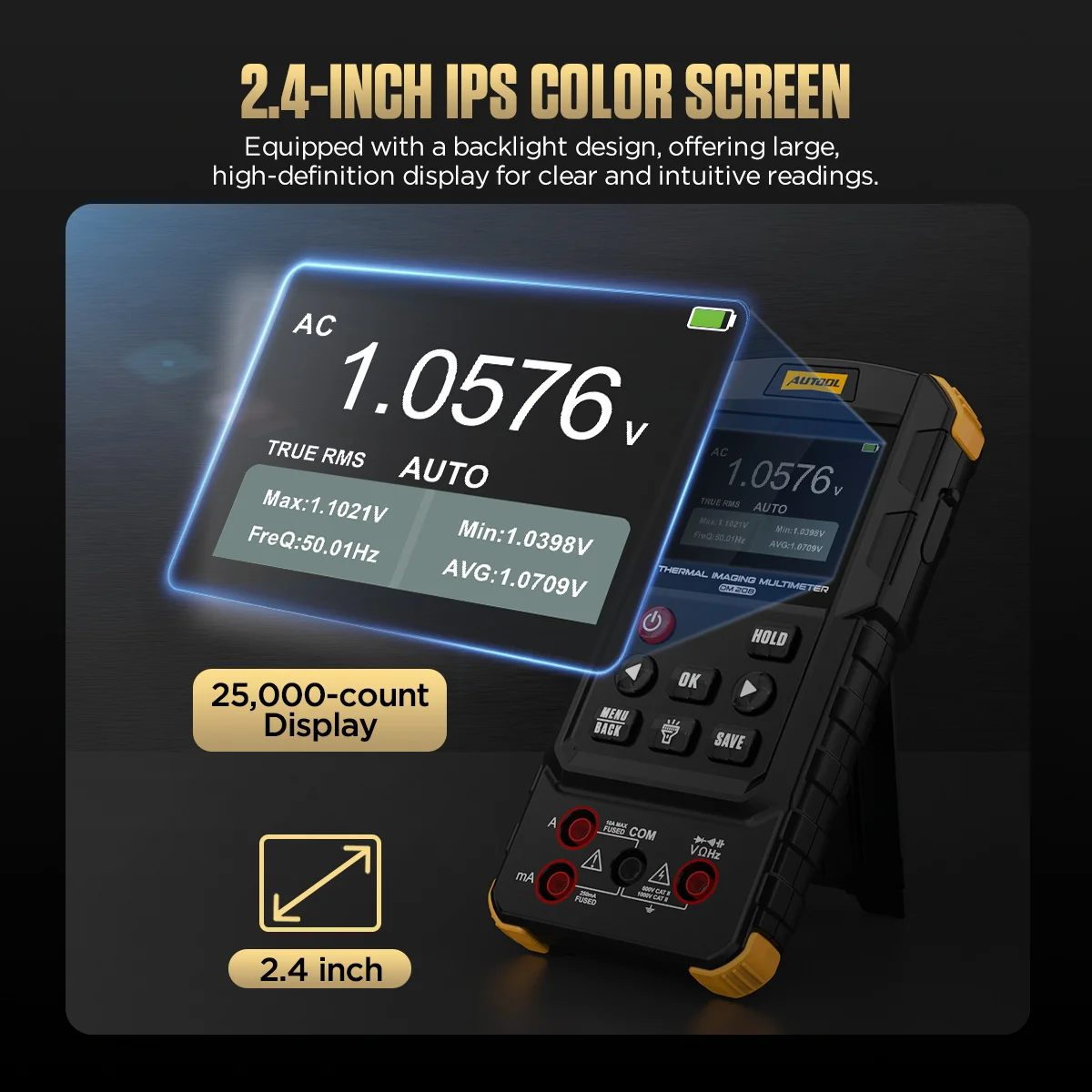 열화상 카메라 멀티미터 ISR 320x240 열화상 카메라 AUTOOL DM208 카메라 전자 테스트 장비 전류 전압계 테스트