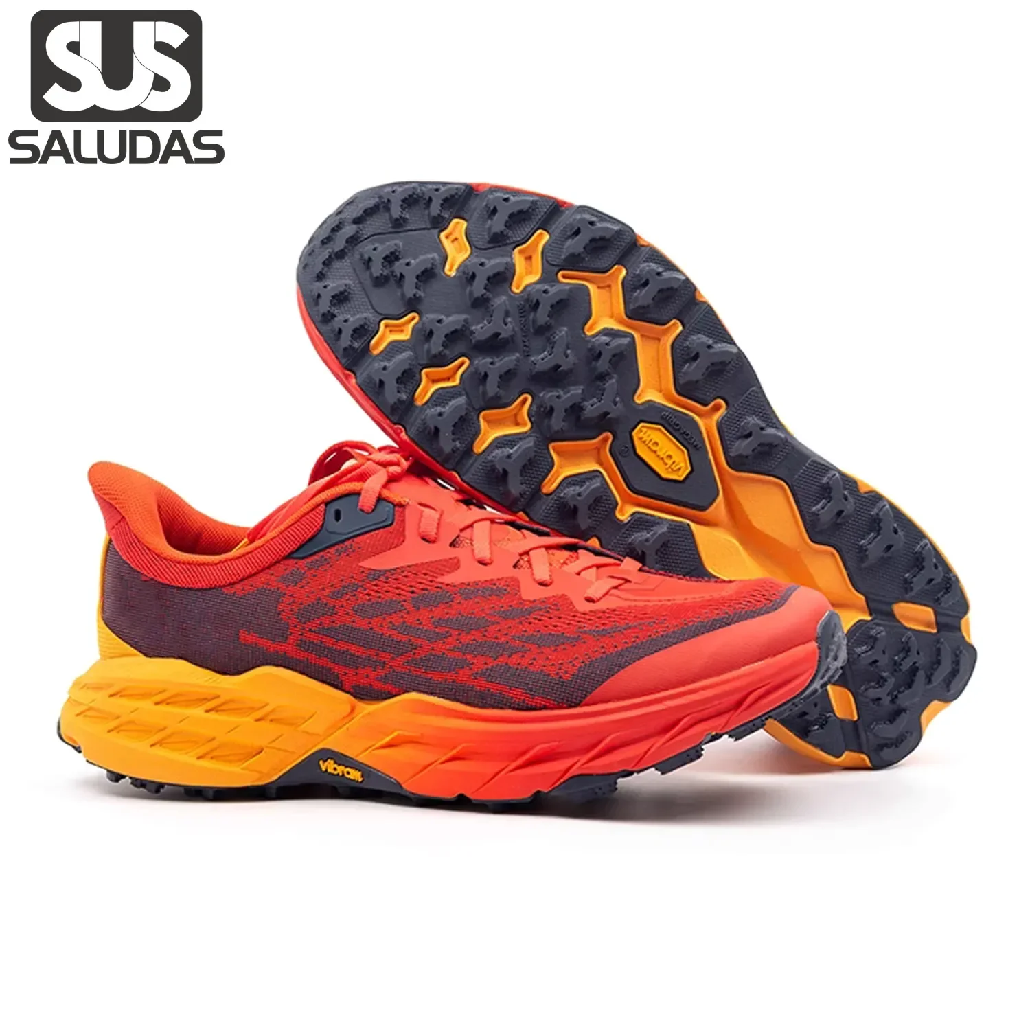 

SALUDAS Men Trail Running Shoes Speedgoat 5 All Terrain Off-Road Trekking Shoes Ultra-Light Anti-Skid Outdoor Road Sneakers Male