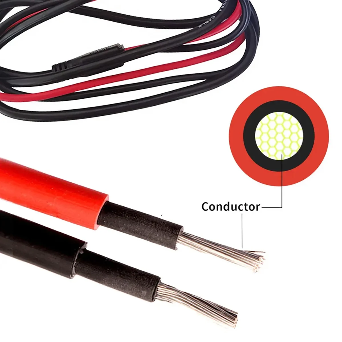 DC5521 Solar System Energy Storage Battery Solar Connector PV Panel Sealing Plug Wiring Cable