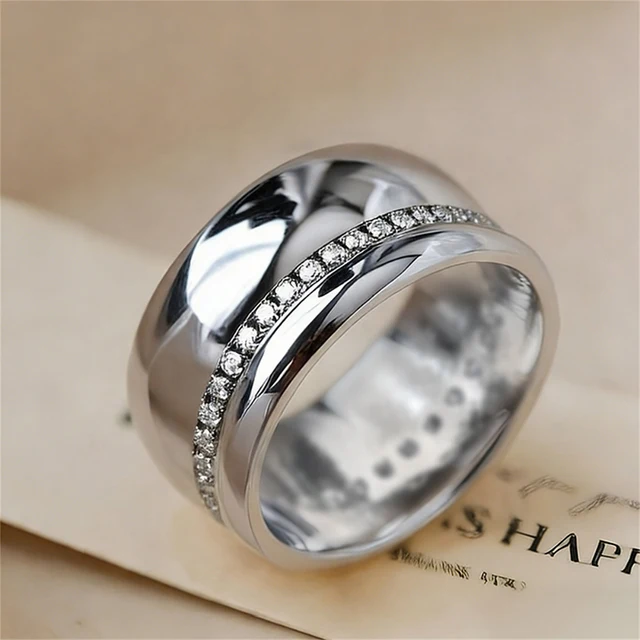 Huitan – bagues de promesse couleur argent pour femmes, accessoires de mariage, bijoux minimalistes à la mode pour femmes, bijoux de fête quotidiens, livraison directe