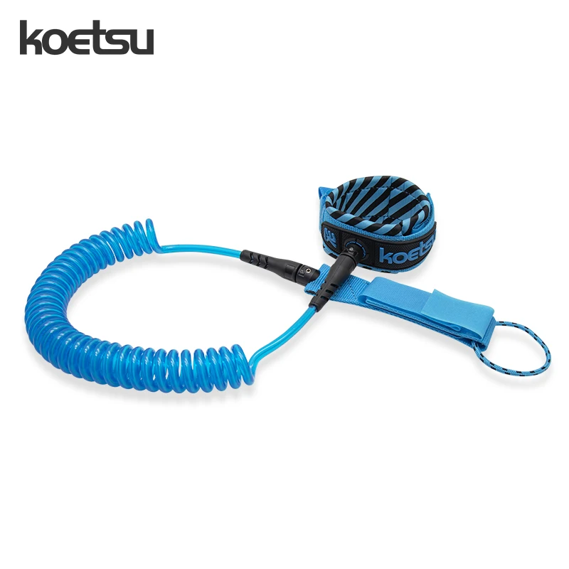 KOETSU Stand Up Paddle Board Accessories Safety Ankle Rope Adjustable Thicken TPU Material Length 31.49 inches rope buckle 4pcs compact durable multi color drifting ship patch d buckle paddle board accessories for kayaking