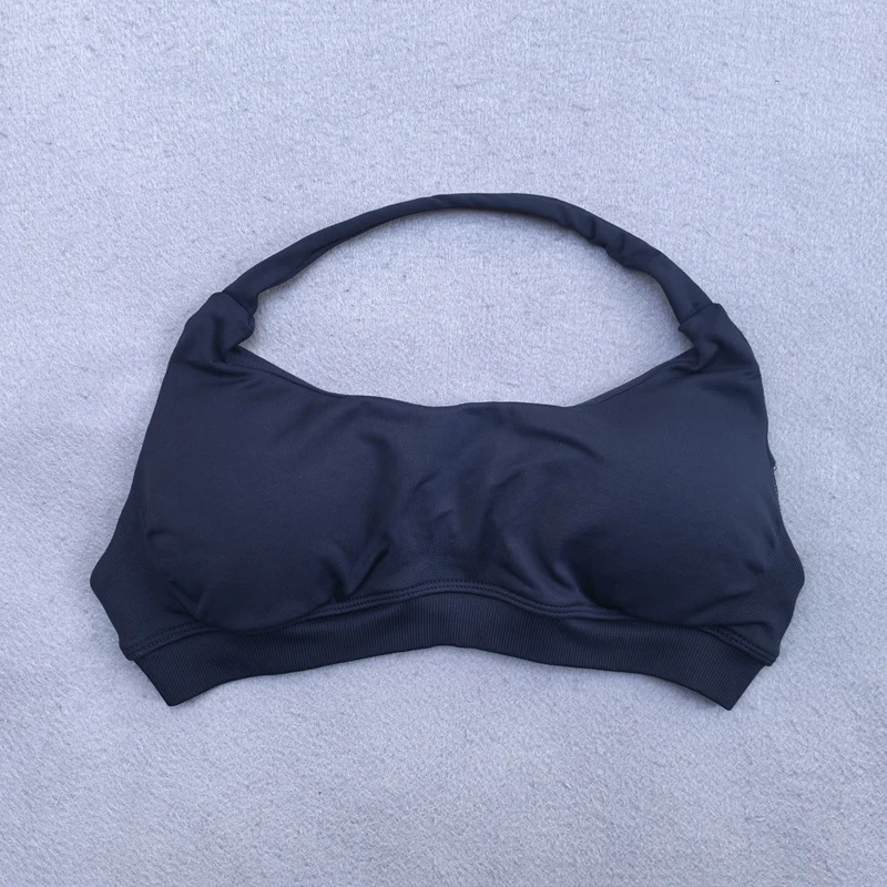 Seamless Halter Sports Bras Running Sexy Open Back Yoga Bra Padded Brassiere Sport Woman Fitness Gym Top Activewear