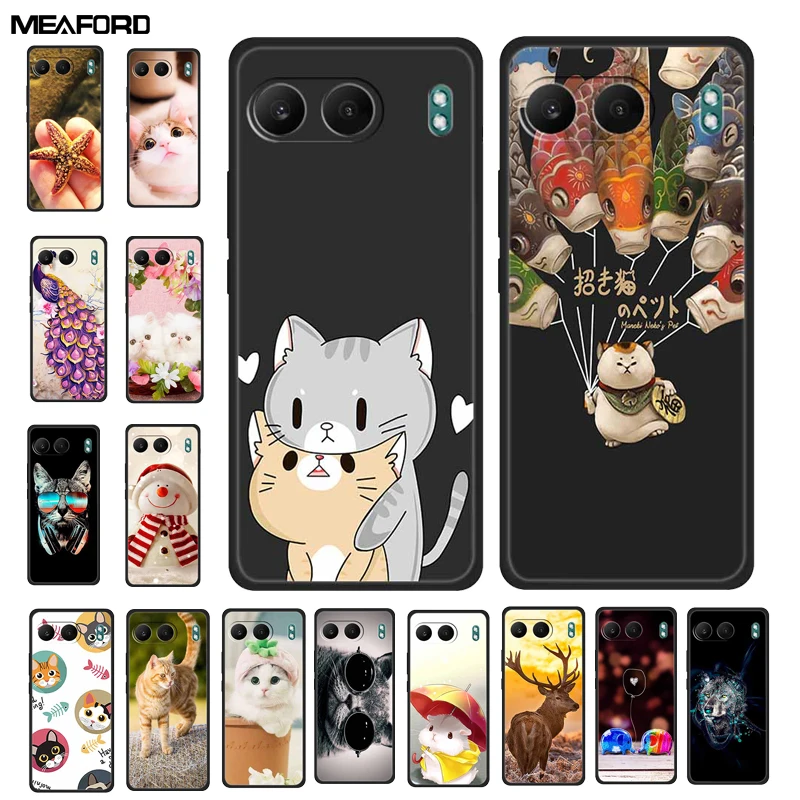 Charming Cat Design Soft TPU Phone Case with Bumper Protection