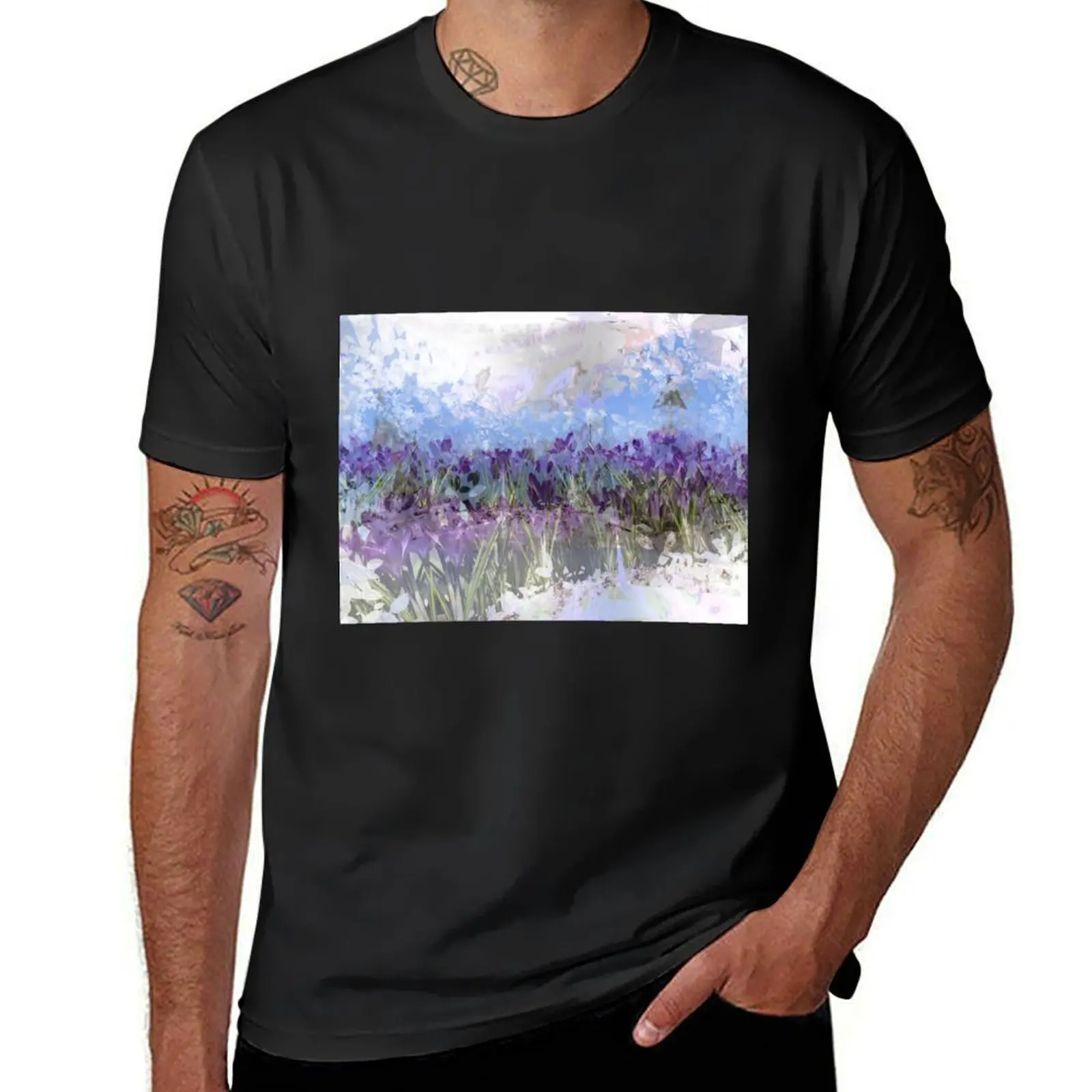 

Spring Iris T-Shirt oversizeds plus size tops Men's t-shirt