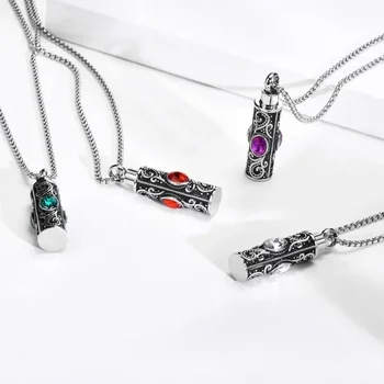 Pet Necklace Stainless Steel Human Ashes Memorial Pendant Ashes Memorial Pet Ashes Box 3